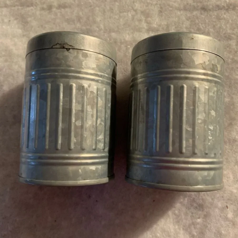 Aluminum Salt & Pepper Shakers Vintage Look
